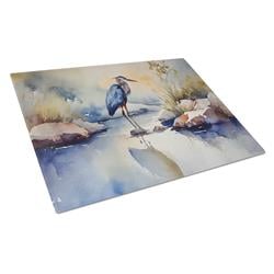 0.2 x 15 x 12 in. Blue Heron Glass Cutting Board, Large