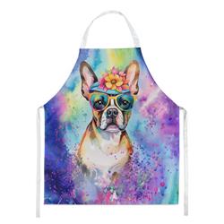 Picture of Carolines Treasures DAC2468APRON 0.01 x 30 x 27 in. Boston Terrier Hippie Dawg Apron