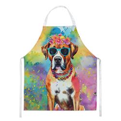 Picture of Carolines Treasures DAC2472APRON 0.01 x 30 x 27 in. Boxer Hippie Dawg Apron
