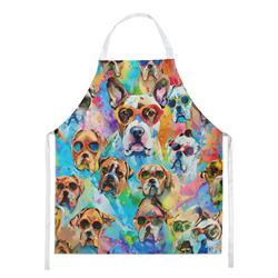 Picture of Carolines Treasures DAC2474APRON 0.01 x 30 x 27 in. Boxer Hippie Dawg Apron