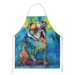 Picture of Carolines Treasures DAC2475APRON 0.01 x 30 x 27 in. English Bulldog Hippie Dawg Apron