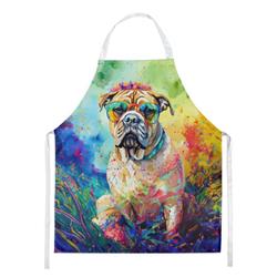 Picture of Carolines Treasures DAC2478APRON 0.01 x 30 x 27 in. Bullmastiff Hippie Dawg Apron