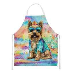 Picture of Carolines Treasures DAC2479APRON 0.01 x 30 x 27 in. Cairn Terrier Hippie Dawg Apron