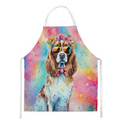 Picture of Carolines Treasures DAC2486APRON 0.01 x 30 x 27 in. Cavalier Spaniel Hippie Dawg Apron