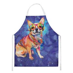 Picture of Carolines Treasures DAC2487APRON 0.01 x 30 x 27 in. Chihuahua Hippie Dawg Apron