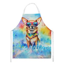Picture of Carolines Treasures DAC2489APRON 0.01 x 30 x 27 in. Chihuahua Hippie Dawg Apron