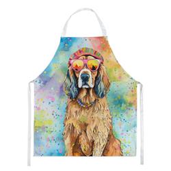 Picture of Carolines Treasures DAC2492APRON 0.01 x 30 x 27 in. Cocker Spaniel Hippie Dawg Apron