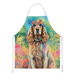 Picture of Carolines Treasures DAC2493APRON 0.01 x 30 x 27 in. Cocker Spaniel Hippie Dawg Apron