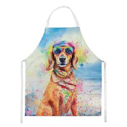 Picture of Carolines Treasures DAC2498APRON 0.01 x 30 x 27 in. Dachshund Hippie Dawg Apron