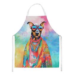 Picture of Carolines Treasures DAC2502APRON 0.01 x 30 x 27 in. Doberman Pinscher Hippie Dawg Apron