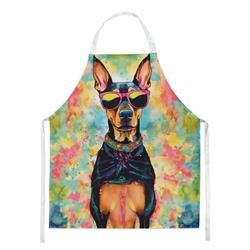 Picture of Carolines Treasures DAC2503APRON 0.01 x 30 x 27 in. Doberman Pinscher Hippie Dawg Apron