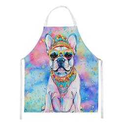 Picture of Carolines Treasures DAC2505APRON 0.01 x 30 x 27 in. French Bulldog Hippie Dawg Apron