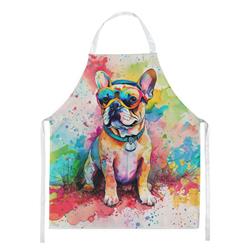 Picture of Carolines Treasures DAC2506APRON 0.01 x 30 x 27 in. French Bulldog Hippie Dawg Apron