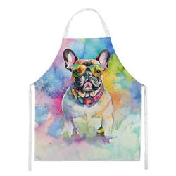 Picture of Carolines Treasures DAC2509APRON 0.01 x 30 x 27 in. French Bulldog Hippie Dawg Apron