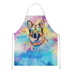Picture of Carolines Treasures DAC2510APRON 0.01 x 30 x 27 in. German Shepherd Hippie Dawg Apron