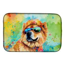 0.2 x 21 x 14 in. Chow Chow Hippie Dawg Dish Drying Mat