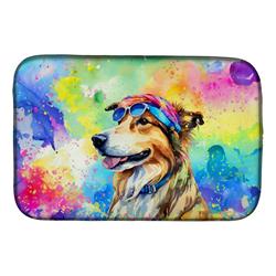 0.2 x 21 x 14 in. Collie Hippie Dawg Dish Drying Mat