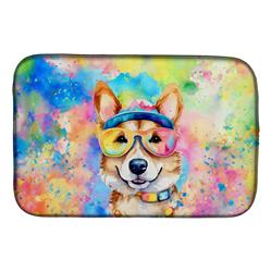 0.2 x 21 x 14 in. Corgi Hippie Dawg Dish Drying Mat