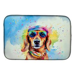0.2 x 21 x 14 in. Dachshund Hippie Dawg Dish Drying Mat
