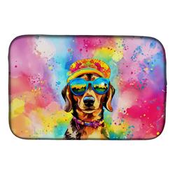 0.2 x 21 x 14 in. Dachshund Hippie Dawg Dish Drying Mat