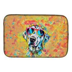 0.2 x 21 x 14 in. Dalmatian Hippie Dawg Dish Drying Mat