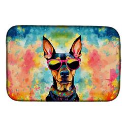 0.2 x 21 x 14 in. Doberman Pinscher Hippie Dawg Dish Drying Mat