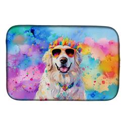 0.2 x 21 x 14 in. Great Pyrenees Hippie Dawg Dish Drying Mat