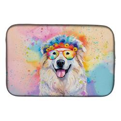 0.2 x 21 x 14 in. Great Pyrenees Hippie Dawg Dish Drying Mat