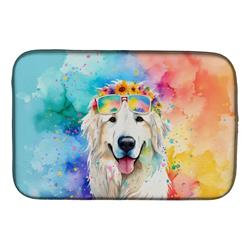 0.2 x 21 x 14 in. Great Pyrenees Hippie Dawg Dish Drying Mat