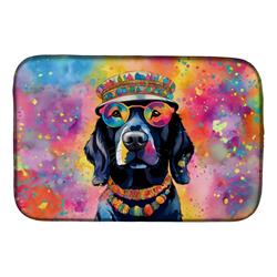 0.2 x 21 x 14 in. Black Labrador Hippie Dawg Dish Drying Mat