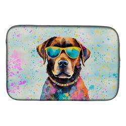 0.2 x 21 x 14 in. Chocolate Labrador Hippie Dawg Dish Drying Mat