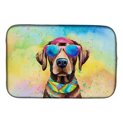 0.2 x 21 x 14 in. Chocolate Labrador Hippie Dawg Dish Drying Mat