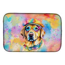 0.2 x 21 x 14 in. Yellow Labrador Hippie Dawg Dish Drying Mat