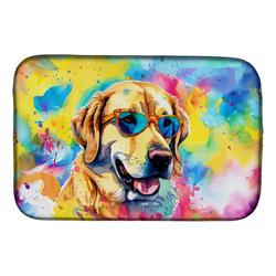 0.2 x 21 x 14 in. Yellow Labrador Hippie Dawg Dish Drying Mat