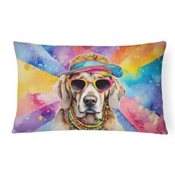3 x 16 x 12 in. Weimaraner Hippie Dawg Fabric Decorative Pillow