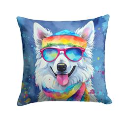 3 x 14 x 14 in. American Eskimo Hippie Dawg Fabric Decorative Pillow