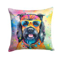 3 x 18 x 18 in. Scottish Terrier Hippie Dawg Fabric Decorative Pillow