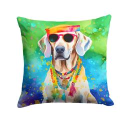 3 x 18 x 18 in. Weimaraner Hippie Dawg Fabric Decorative Pillow