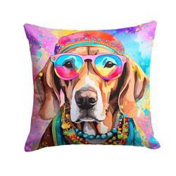 3 x 18 x 18 in. Weimaraner Hippie Dawg Fabric Decorative Pillow