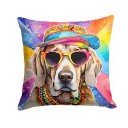 3 x 18 x 18 in. Weimaraner Hippie Dawg Fabric Decorative Pillow