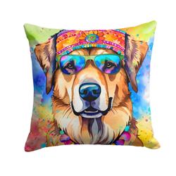 3 x 18 x 18 in. Hippie Dawg Fabric Decorative Pillow