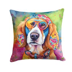 3 x 18 x 18 in. Hippie Dawg Fabric Decorative Pillow