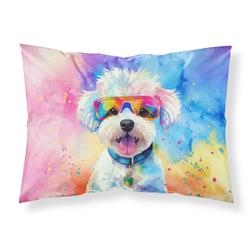 0.15 x 20.5 x 30 in. Bichon Frise Hippie Dawg Standard Pillowcase