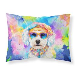 0.15 x 20.5 x 30 in. Bichon Frise Hippie Dawg Standard Pillowcase