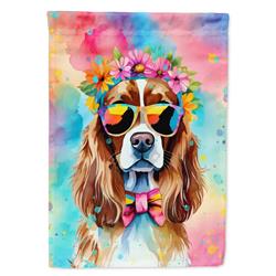 DAC2486CHF 0.15 x 40 x 28 in. Cavalier Spaniel Hippie Dawg House Flag