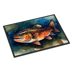 0.15 x 24 x 36 in. Brown Trout Doormat