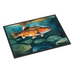0.15 x 24 x 36 in. Brown Trout Doormat