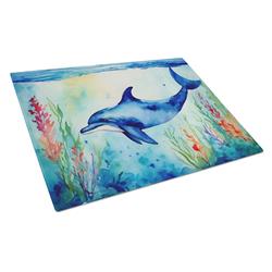0.2 x 15 x 12 in. Dolphin Glass Cutting Board, Large