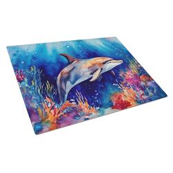 0.2 x 15 x 12 in. Dolphin Glass Cutting Board, Large
