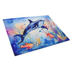 0.2 x 15 x 12 in. Dolphin Glass Cutting Board, Large